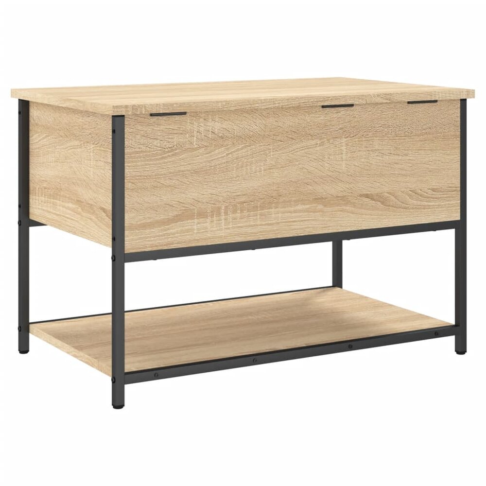 Opbergbankje 70x42,5x47 cm bewerkt hout sonoma eikenkleurig