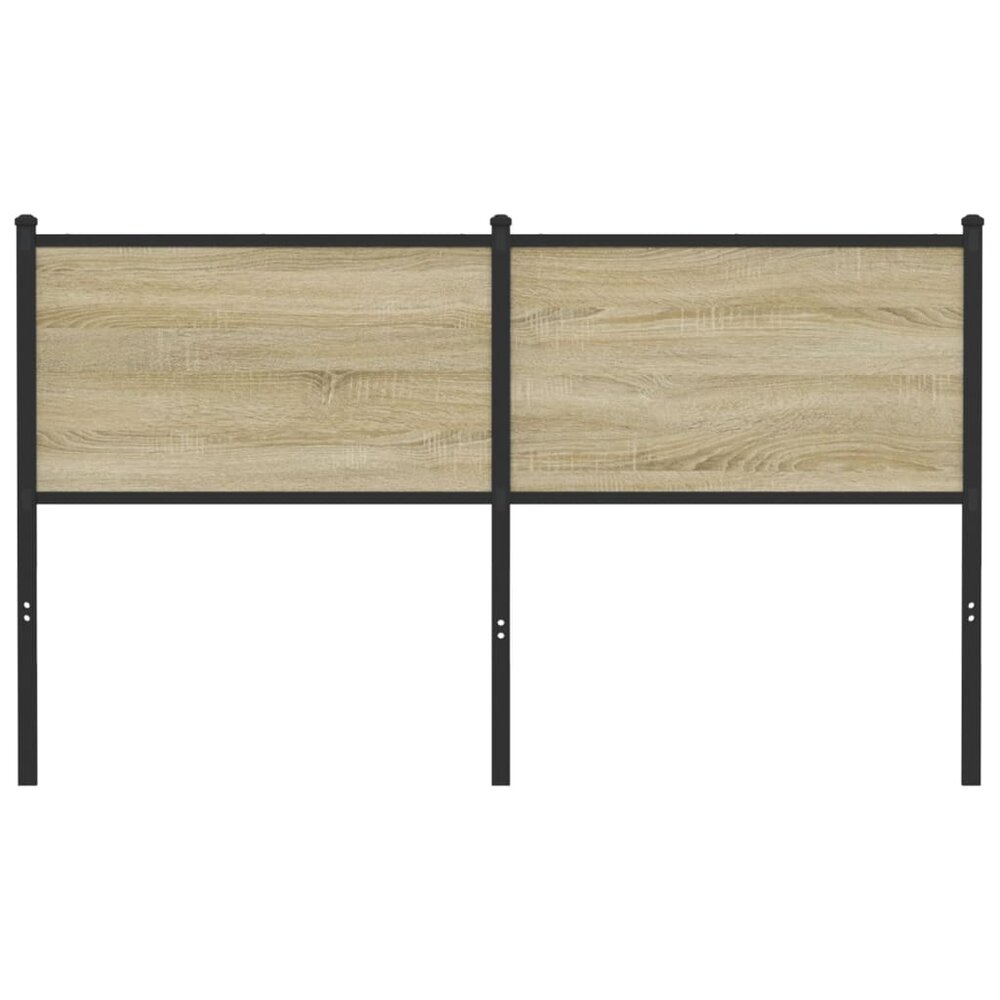 Hoofdbord 150 cm bewerkt hout en staal sonoma eikenkleurig