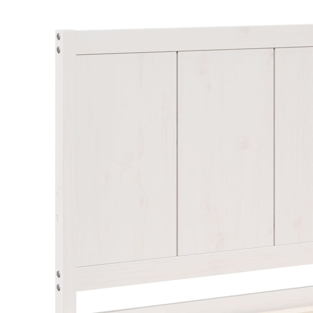 Bedframe extra lang zonder matras massief hout wit 180x210 cm