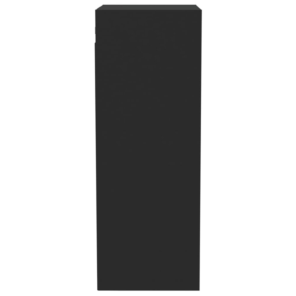 Wandkast 34,5x32,5x90 cm bewerkt hout zwart