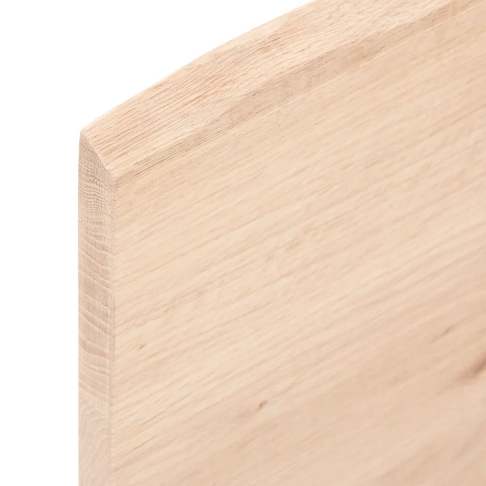 Wandschap 80x20x2 cm onbehandeld massief eikenhout