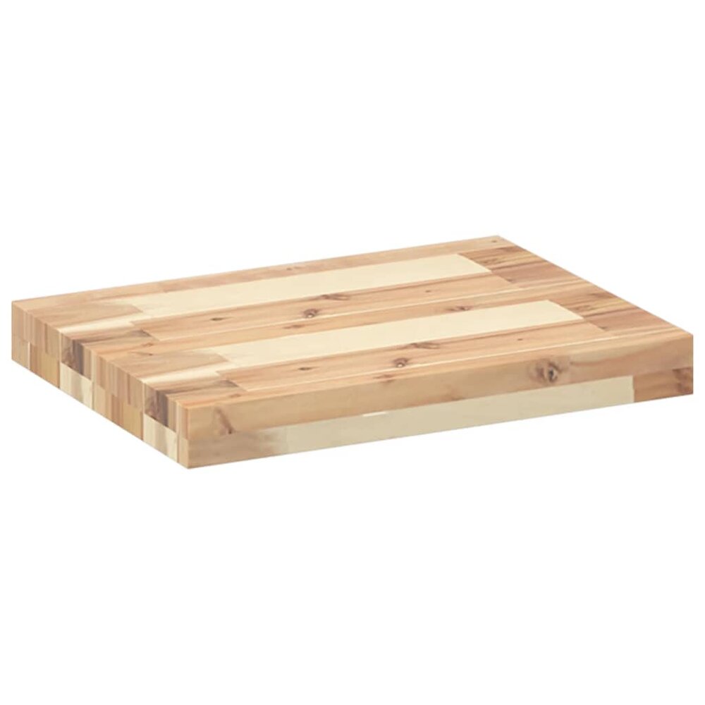 Wandschappen 4 st zwevend 60x30x4 cm onbehandeld acaciahout