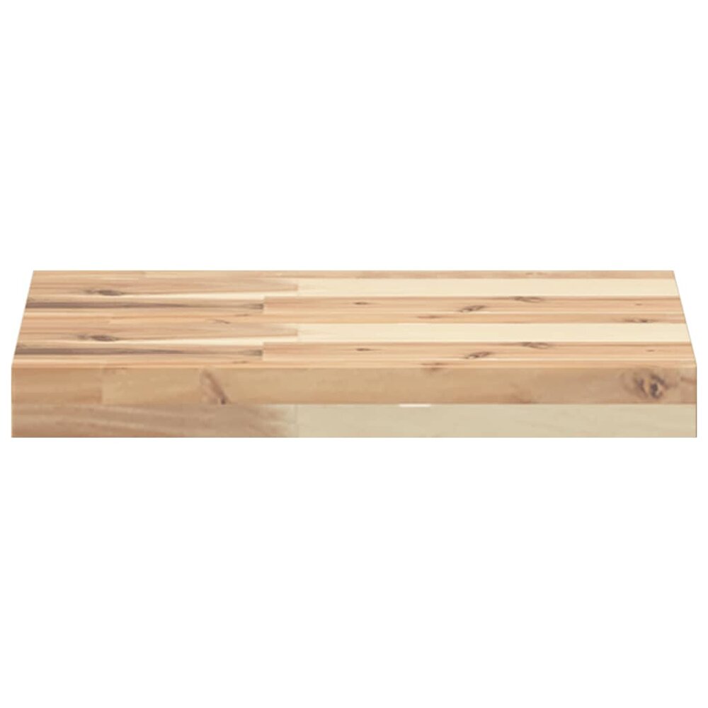 Wandschappen 4 st zwevend 60x30x4 cm onbehandeld acaciahout