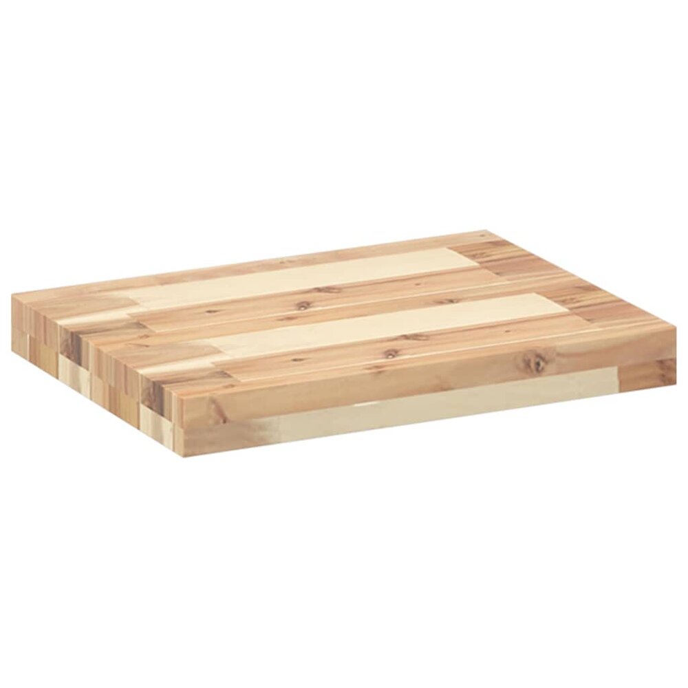 Wandschappen 4 st zwevend 60x30x4 cm onbehandeld acaciahout