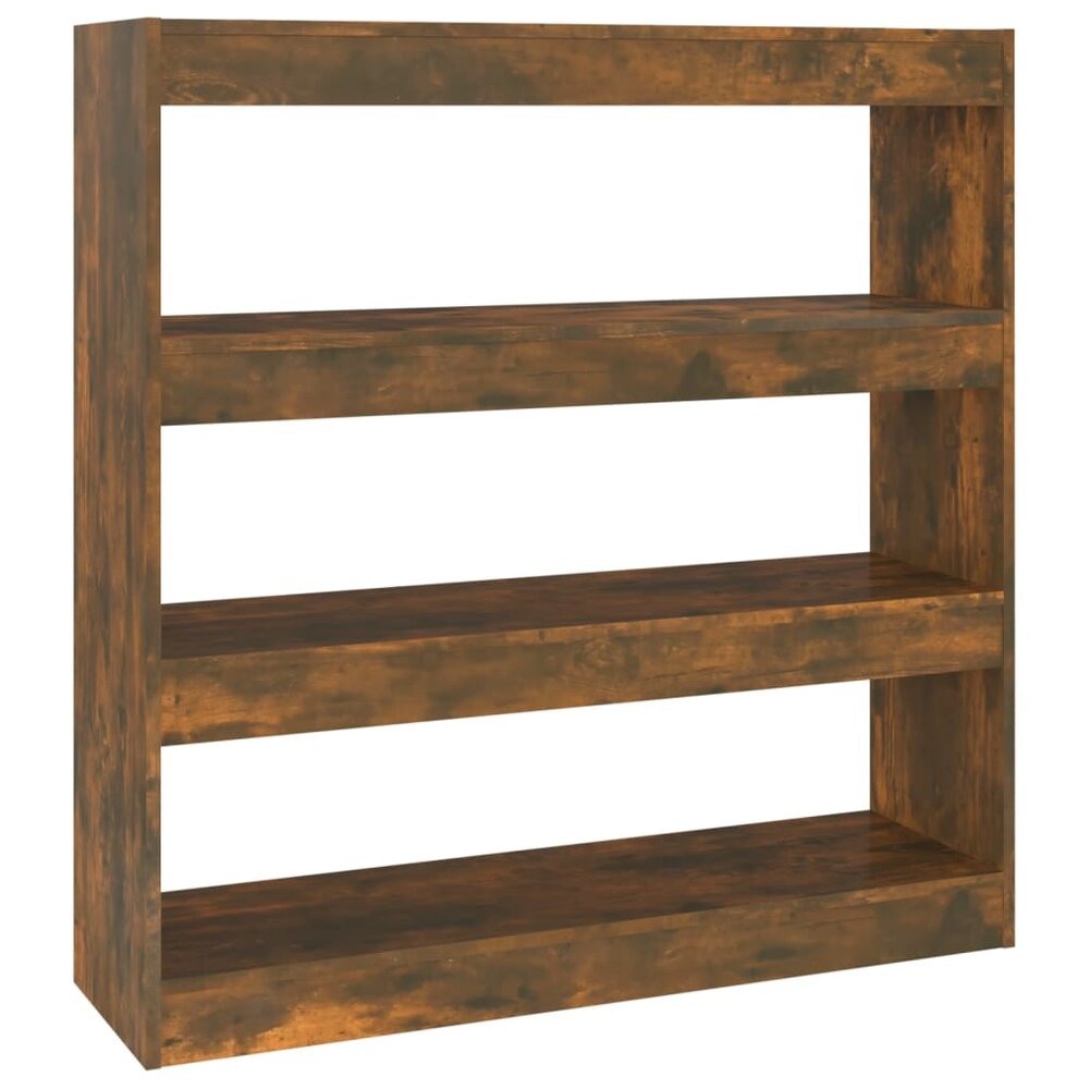 Boekenkast/kamerscherm 100x30x103 cm gerookt eikenkleur