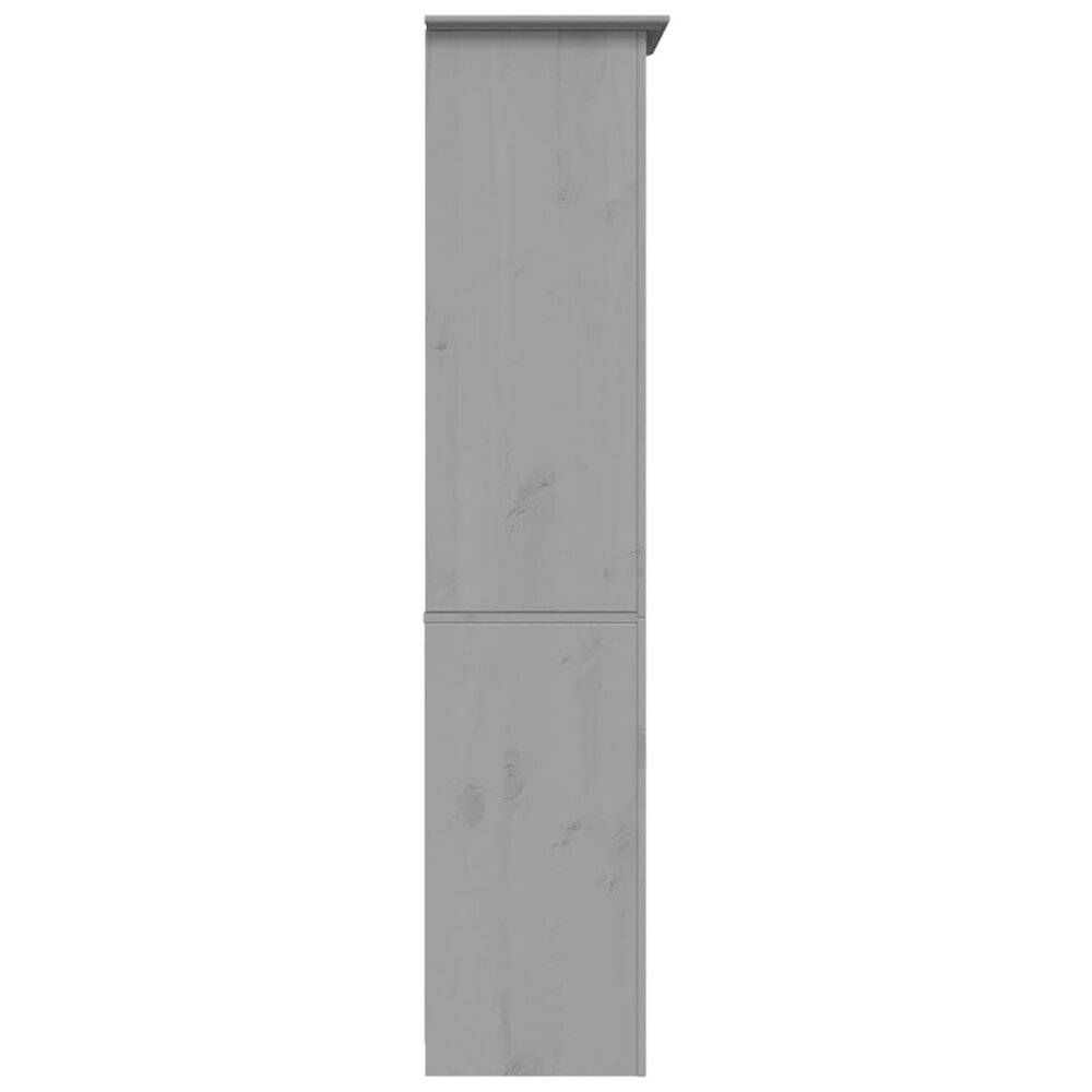 Boekenkast 5-laags BODO 82x40x173 cm massief grenenhout grijs