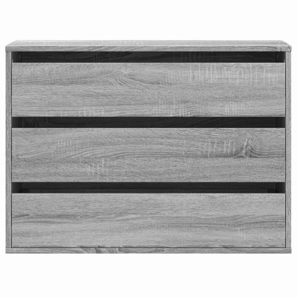 Ladekast 80x41x58 cm bewerkt hout grijs sonoma eikenkleurig