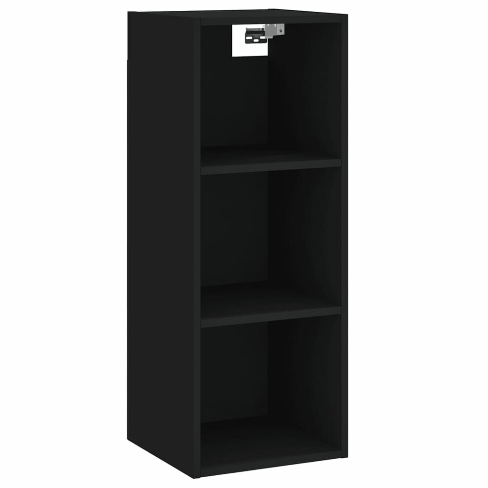 Hoge kast 34,5x34x180 cm bewerkt hout zwart