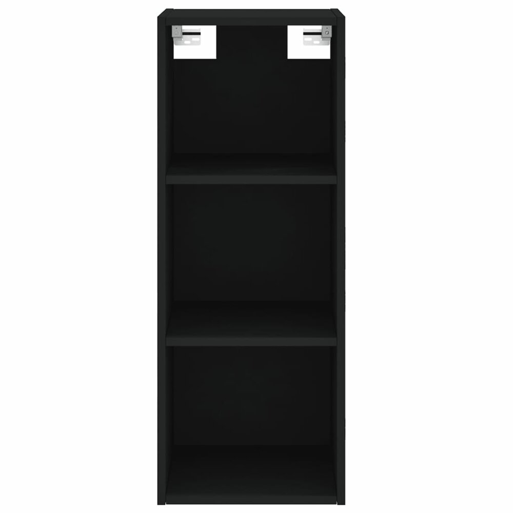 Hoge kast 34,5x34x180 cm bewerkt hout zwart