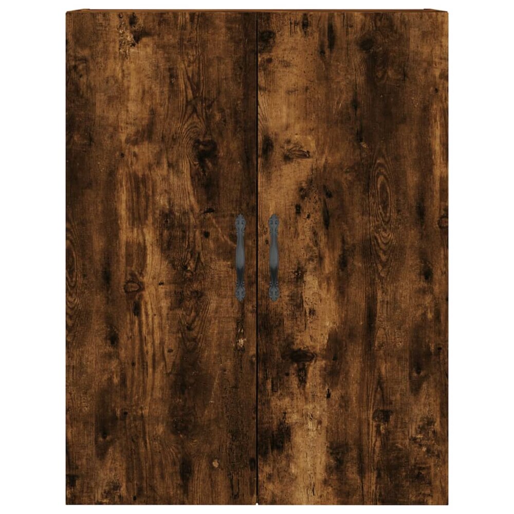 Hoge kast 69,5x34x180 cm bewerkt hout gerookt eikenkleurig