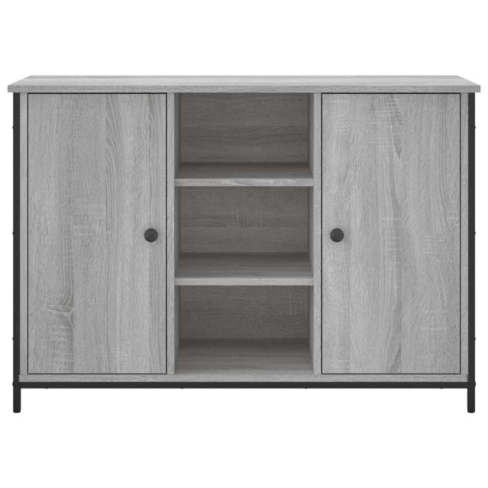 Dressoir 100x35x70 cm bewerkt hout grijs sonoma