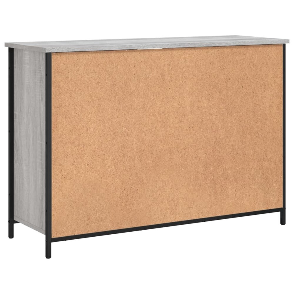 Dressoir 100x35x70 cm bewerkt hout grijs sonoma
