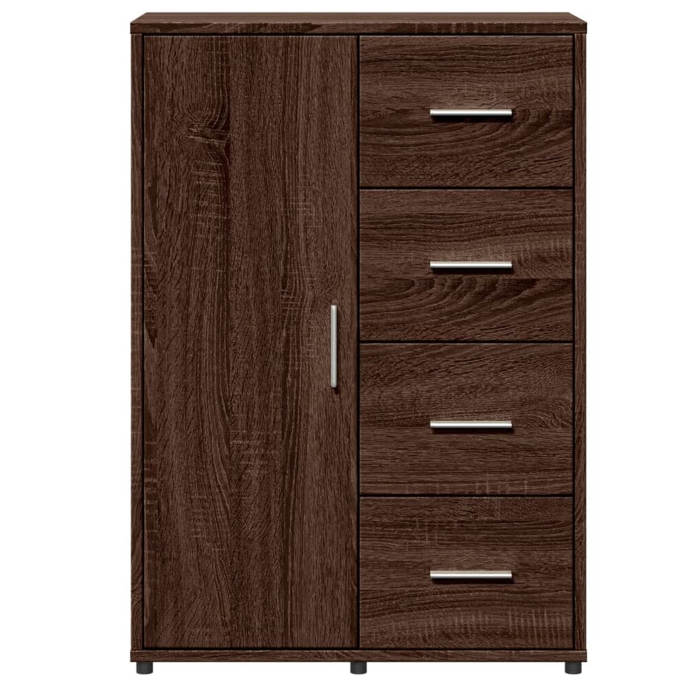 Dressoir 60x31x84 cm bewerkt hout bruin eikenkleur