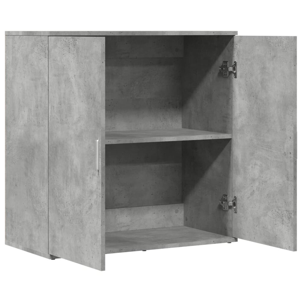 Dressoir 79x38x80 cm bewerkt hout betongrijs