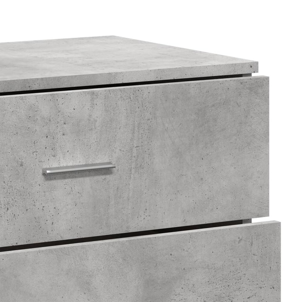 Dressoirs 3 st bewerkt hout betongrijs