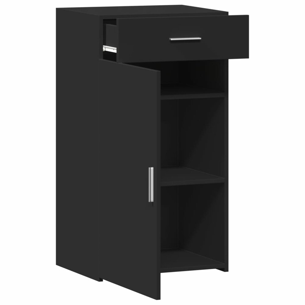 Dressoir 50x42,5x93 cm bewerkt hout zwart
