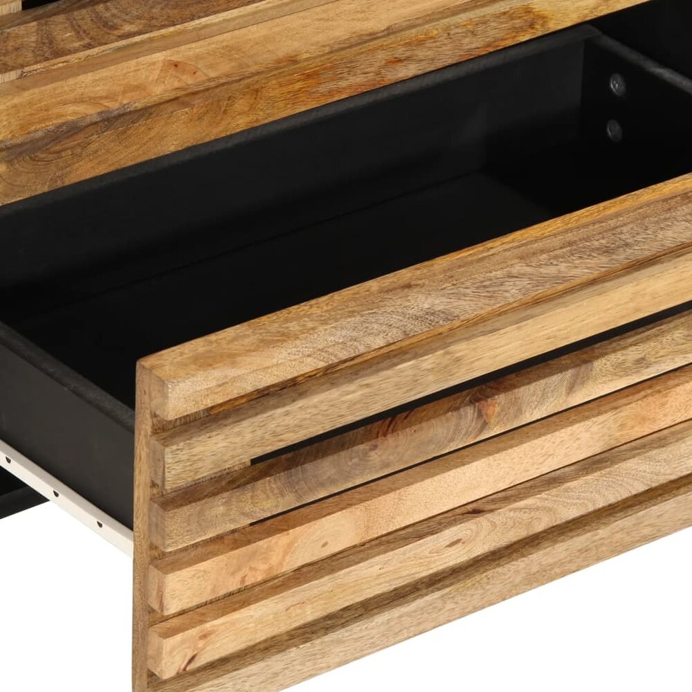 Dressoirs 3 st 60x34x75 cm massief ruw mangohout