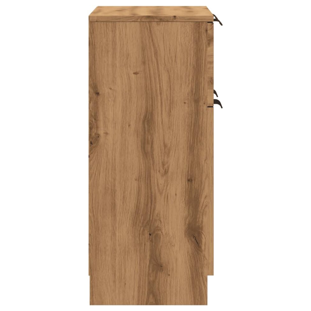 Dressoir 60x30x70 cm bewerkt hout artisan eikenkleurig