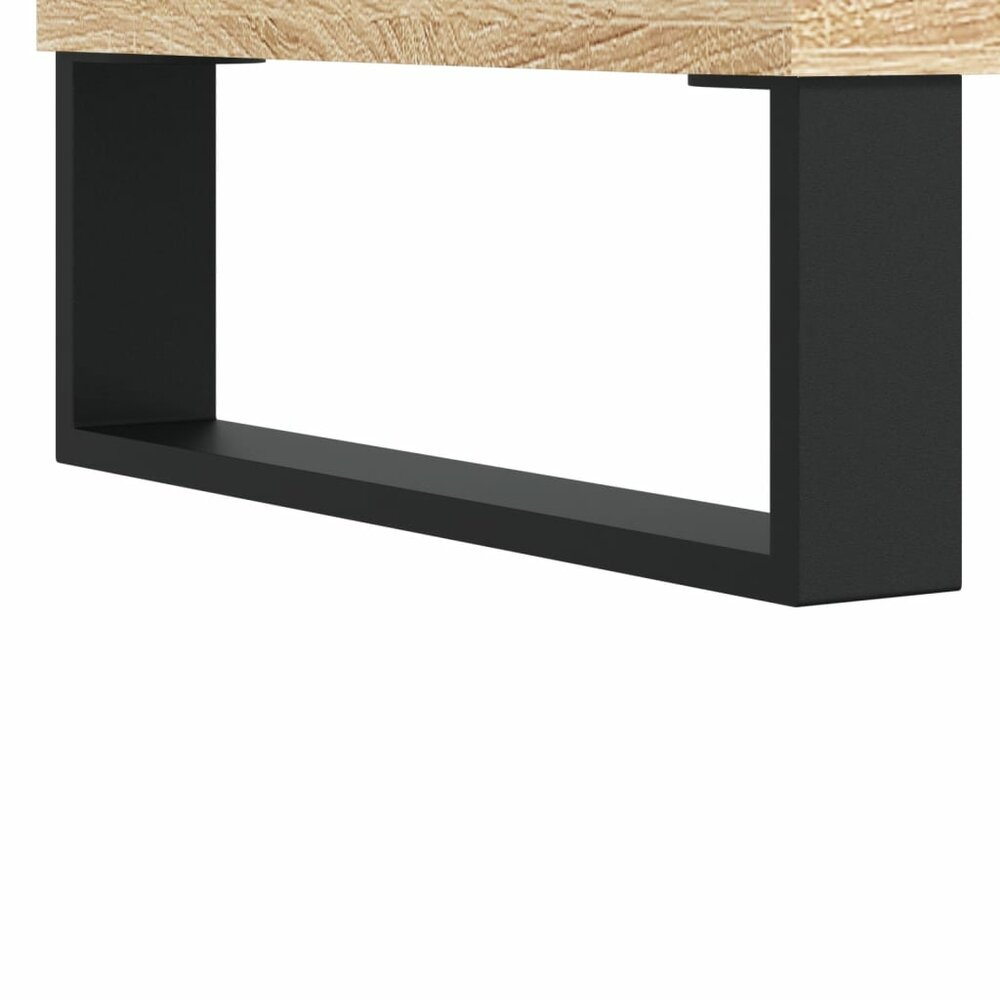 Badkamerkast 30x30x100 cm bewerkt hout sonoma eikenkleurig
