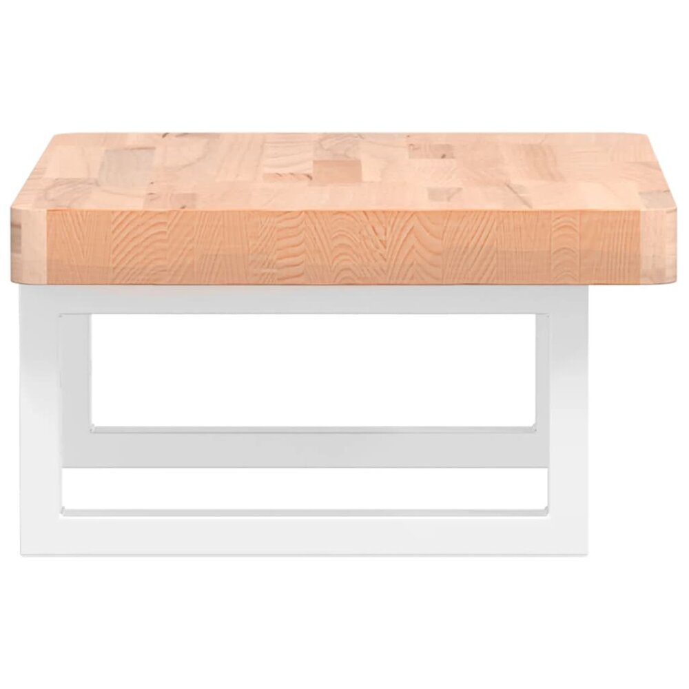 Badkamer wandschap staal en massief beukenhout