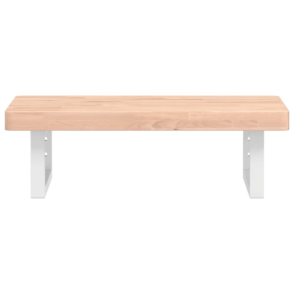 Badkamer wandschap staal en massief beukenhout