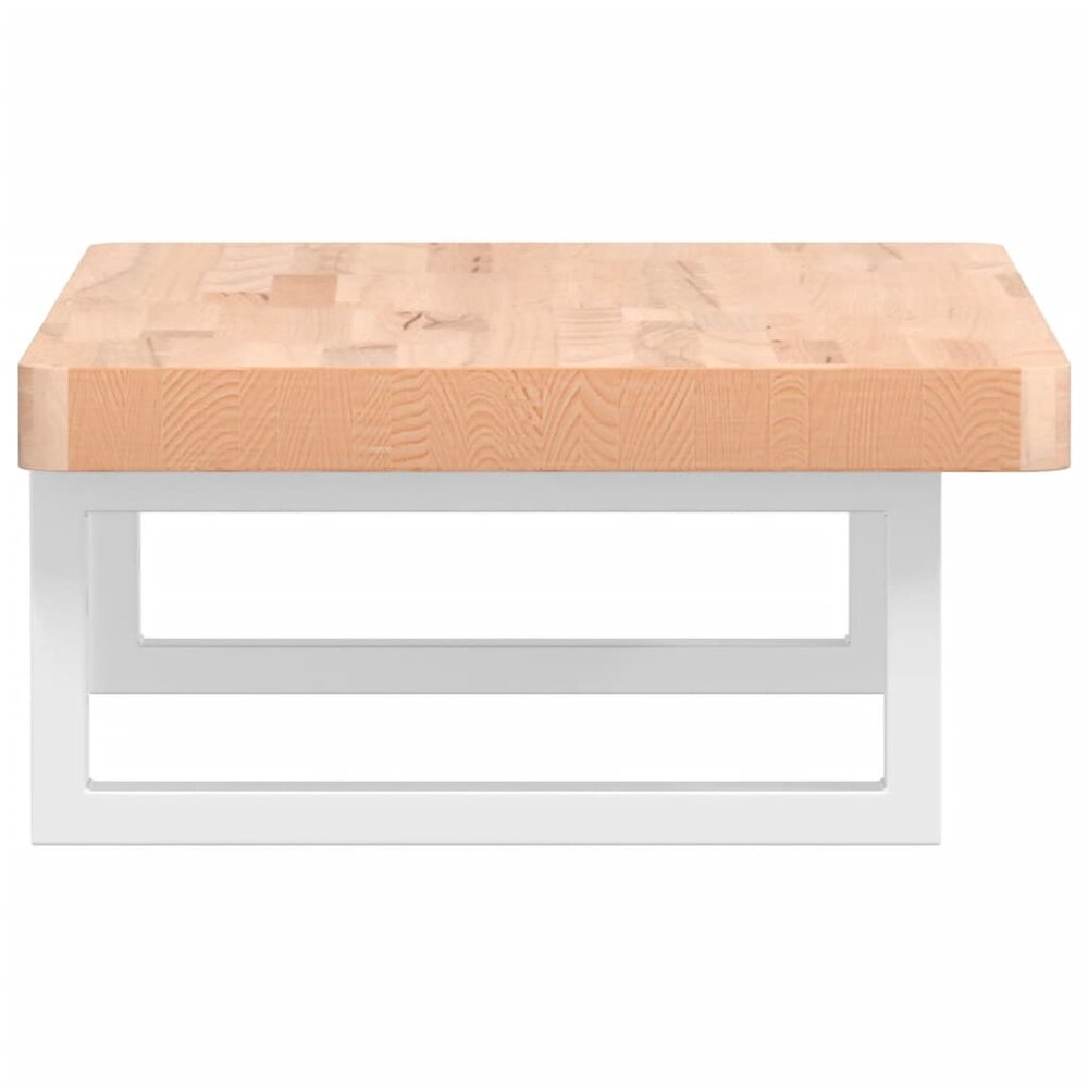 Badkamer wandschap staal en massief beukenhout