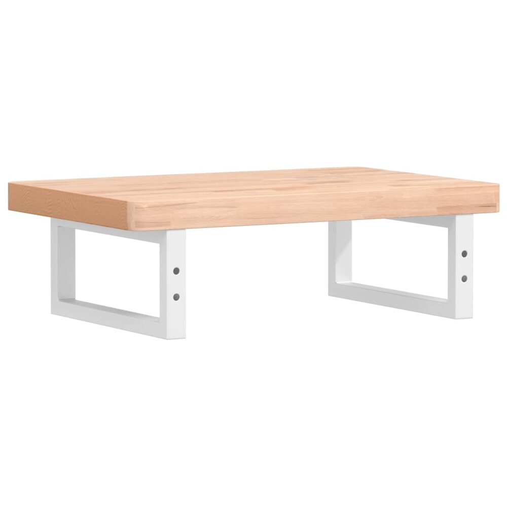 Badkamer wandschap staal en massief beukenhout