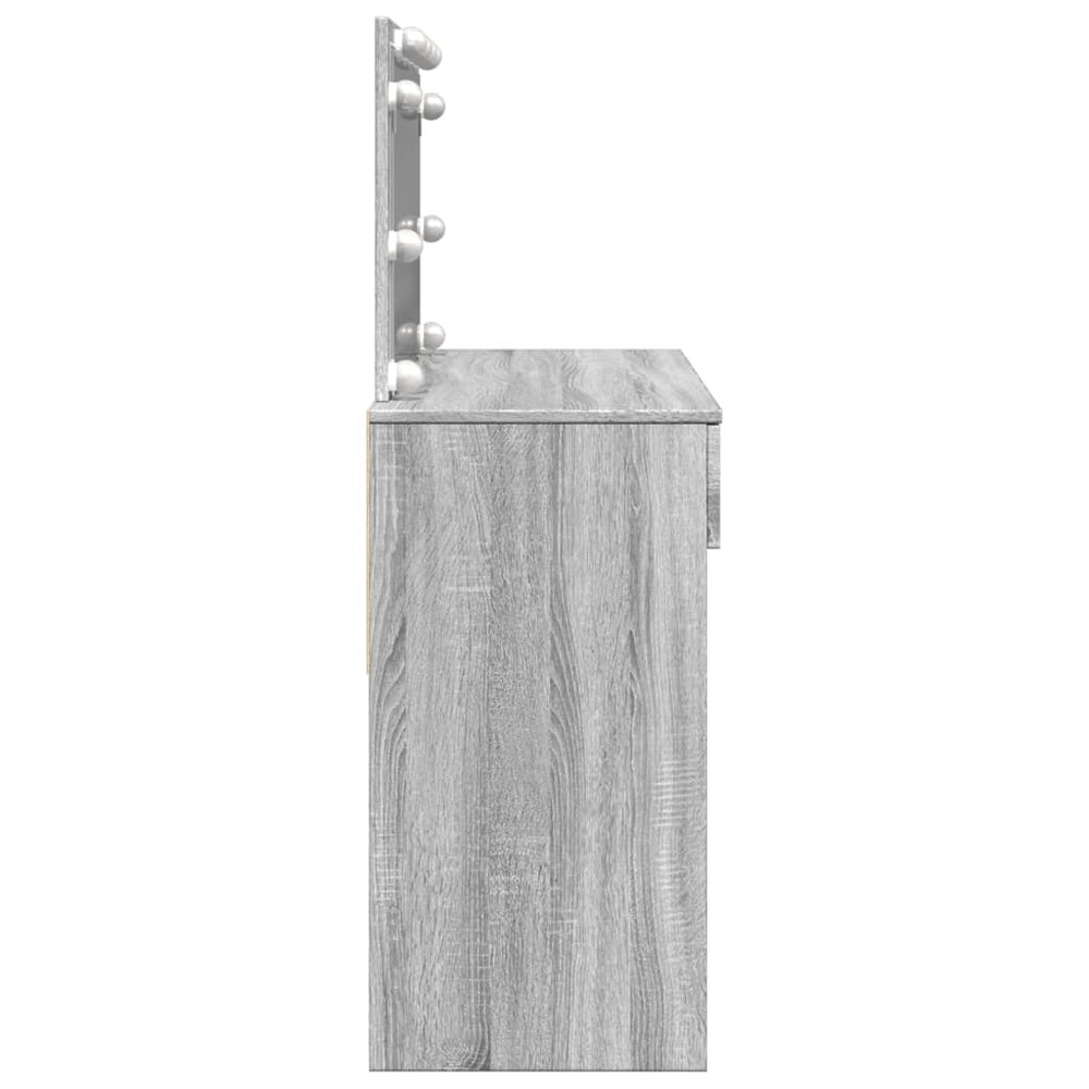 Kaptafel met LED-verlichting 100x40x120 cm grijs sonoma