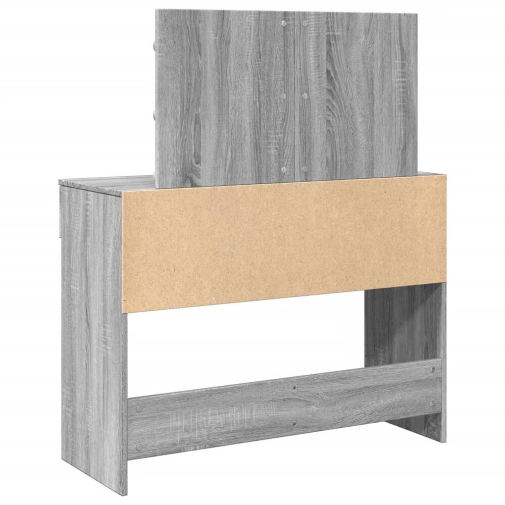 Kaptafel met LED-verlichting 100x40x120 cm grijs sonoma