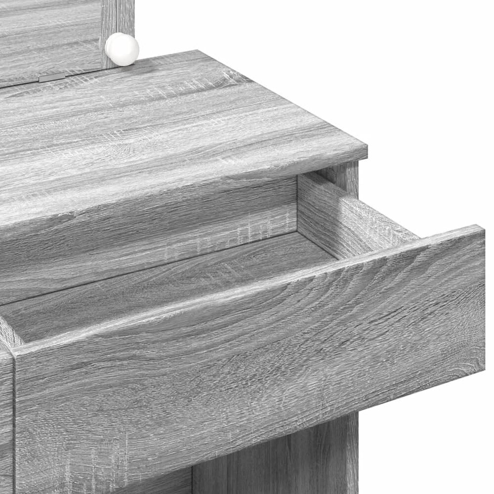 Kaptafel met LED-verlichting 100x40x120 cm grijs sonoma