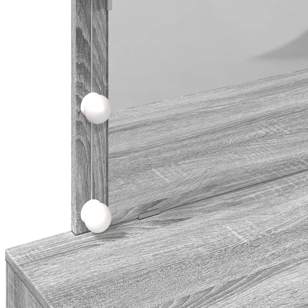 Kaptafel met LED-verlichting 100x40x120 cm grijs sonoma