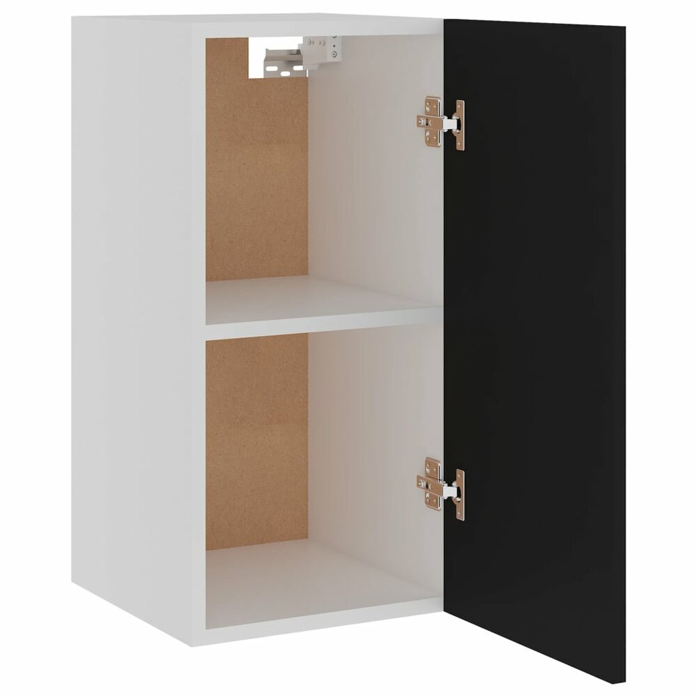 Hangkast 29,5x31x60 cm bewerkt hout zwart