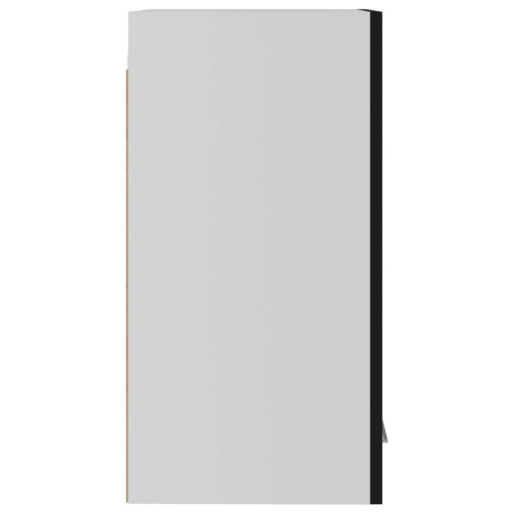 Hangkast 29,5x31x60 cm bewerkt hout zwart
