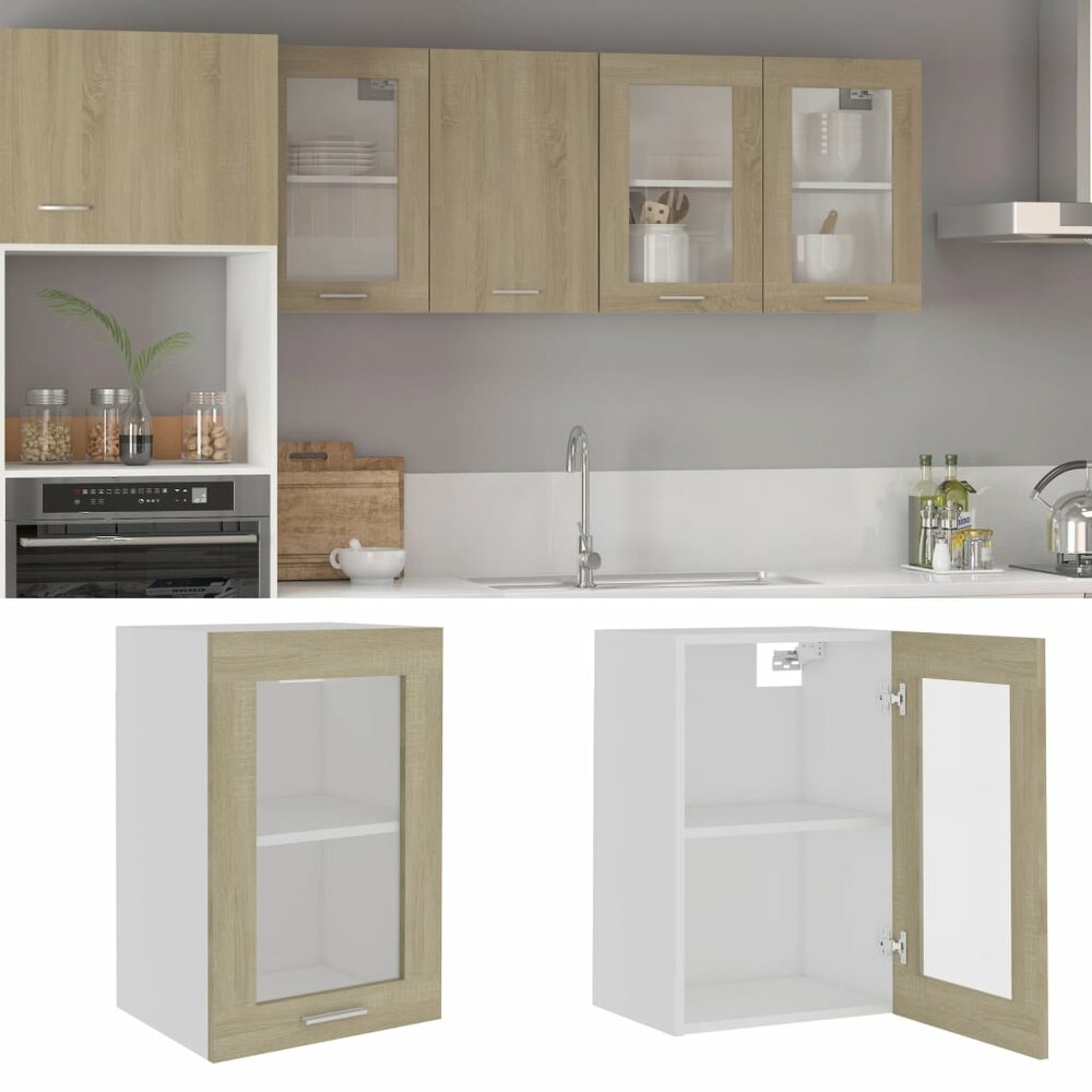 Hangkast 40x31x60 cm bewerkt hout sonoma eikenkleurig