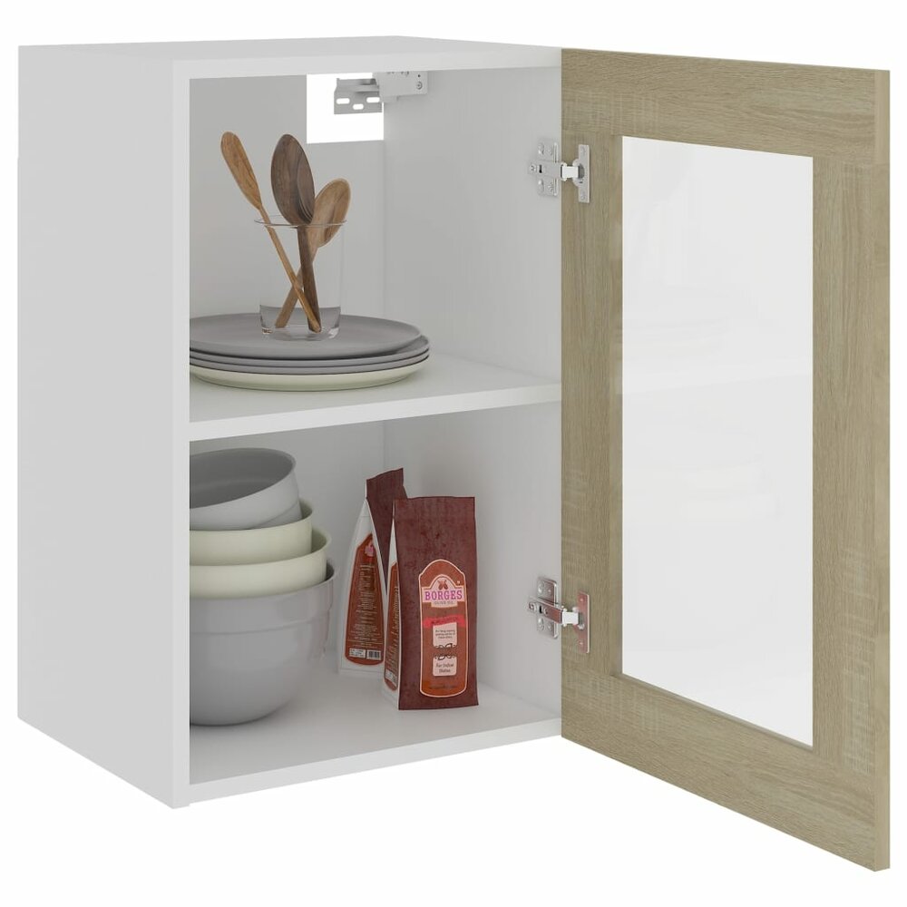 Hangkast 40x31x60 cm bewerkt hout sonoma eikenkleurig