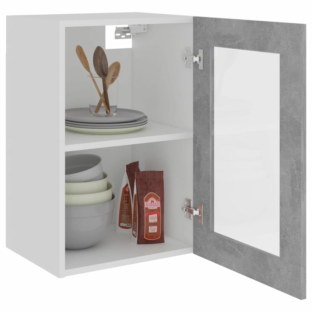 Hangkast 40x31x60 cm bewerkt hout betongrijs