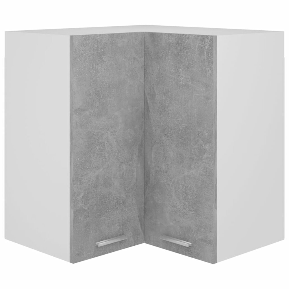 Hanghoekkast 57x57x60 cm bewerkt hout betongrijs