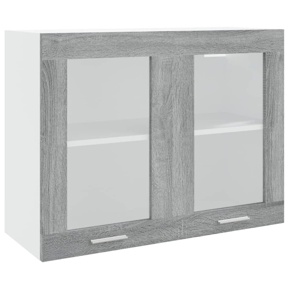 Hangkast 80x31x60 cm bewerkt hout grijs sonoma eikenkleurig