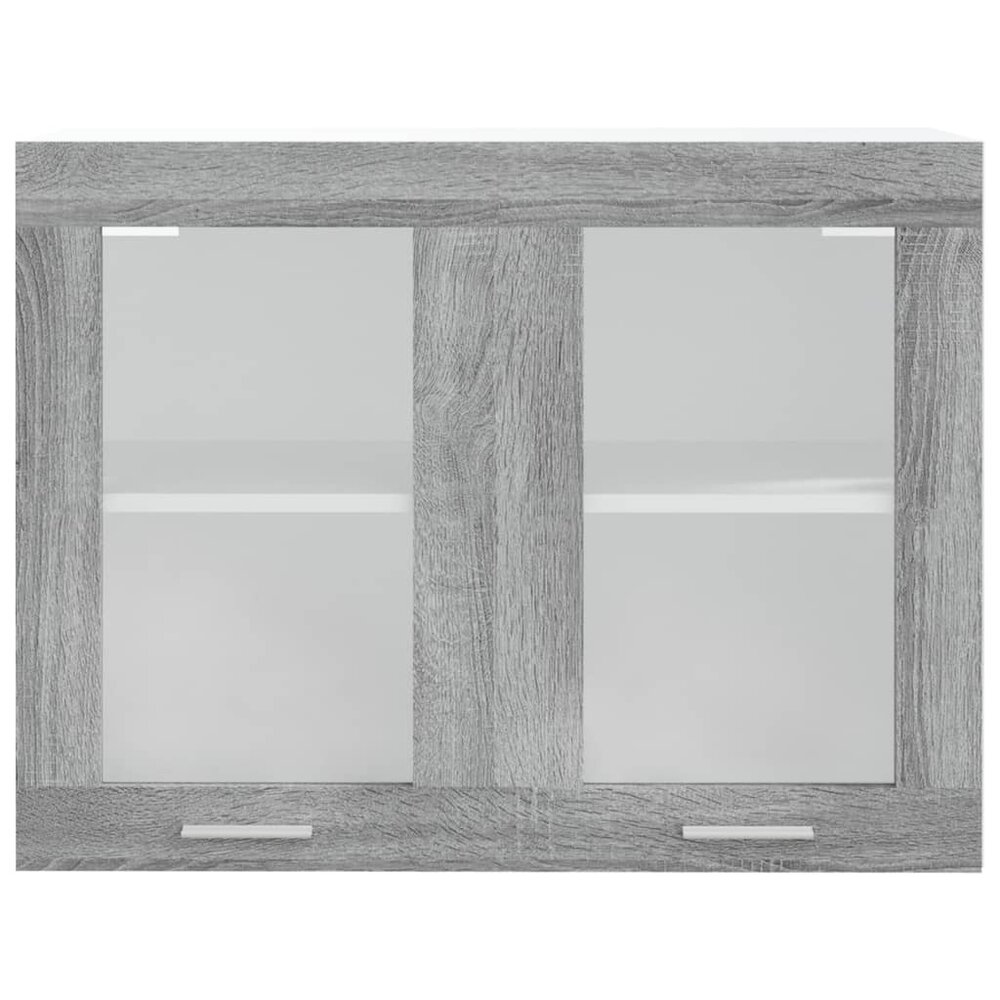 Hangkast 80x31x60 cm bewerkt hout grijs sonoma eikenkleurig