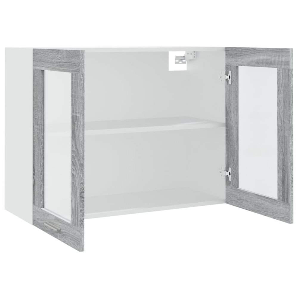 Hangkast 80x31x60 cm bewerkt hout grijs sonoma eikenkleurig