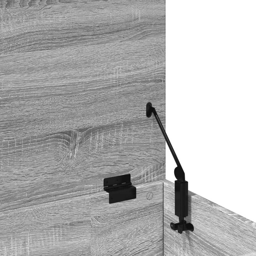 Opbergbox 100x42x46 cm bewerkt hout grijs sonoma eikenkleurig