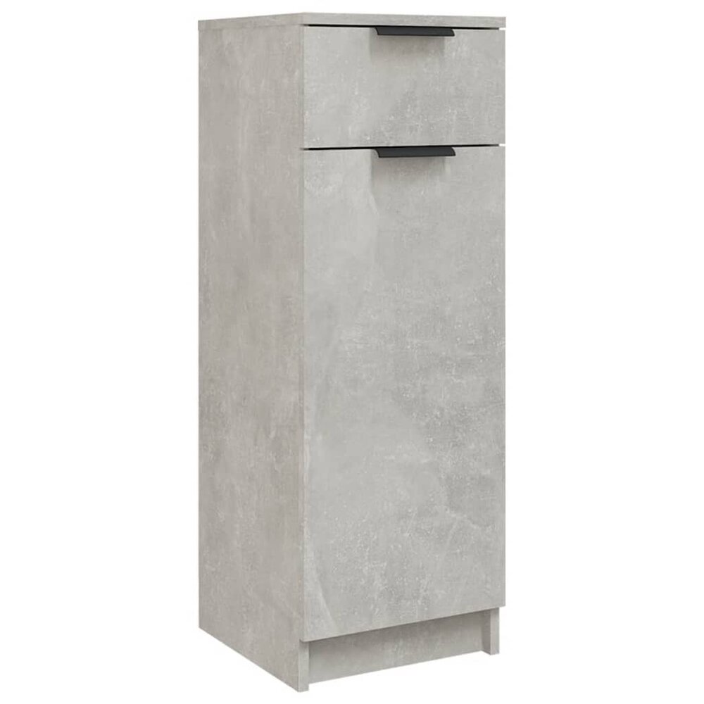 Badkamerkast 32x34x90 cm bewerkt hout betongrijs