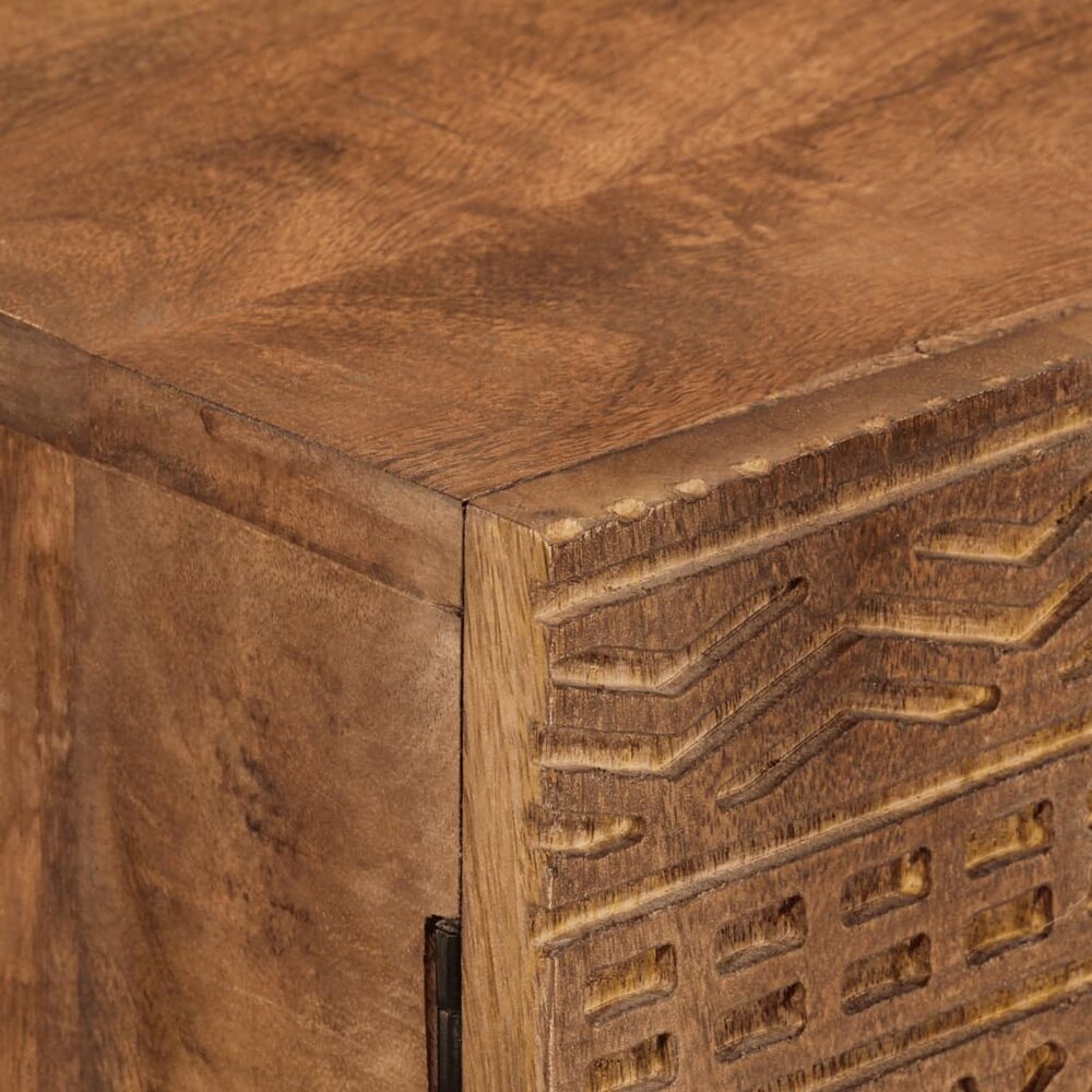 Dressoir 55x30x76 cm massief mangohout en ijzer