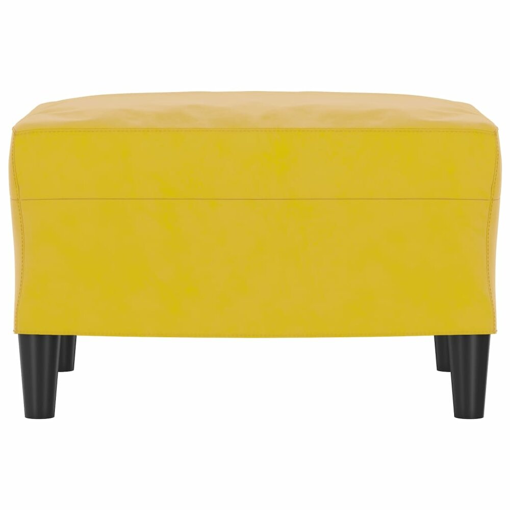 Voetenbank 60x50x41 cm fluweel geel