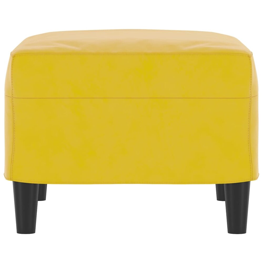 Voetenbank 60x50x41 cm fluweel geel