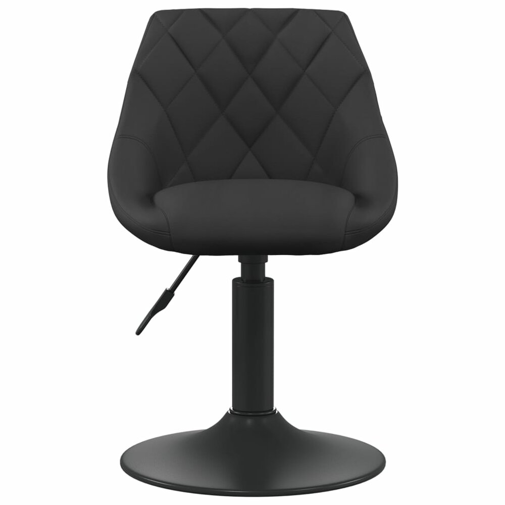 Eetkamerstoelen draaibaar 2 st fluweel zwart