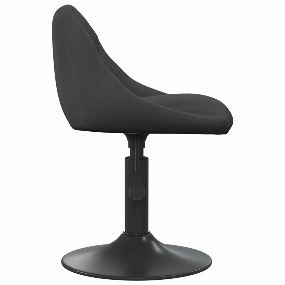 Eetkamerstoelen draaibaar 2 st fluweel zwart