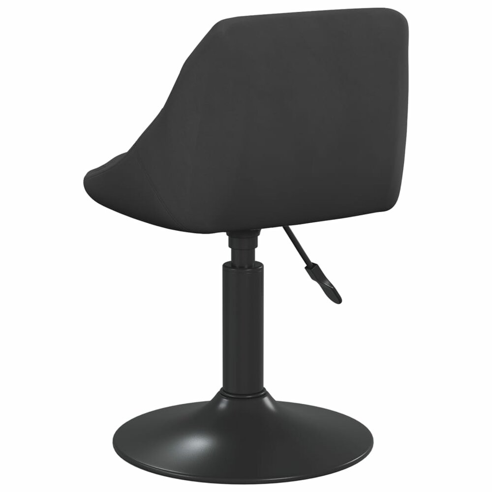 Eetkamerstoelen draaibaar 2 st fluweel zwart