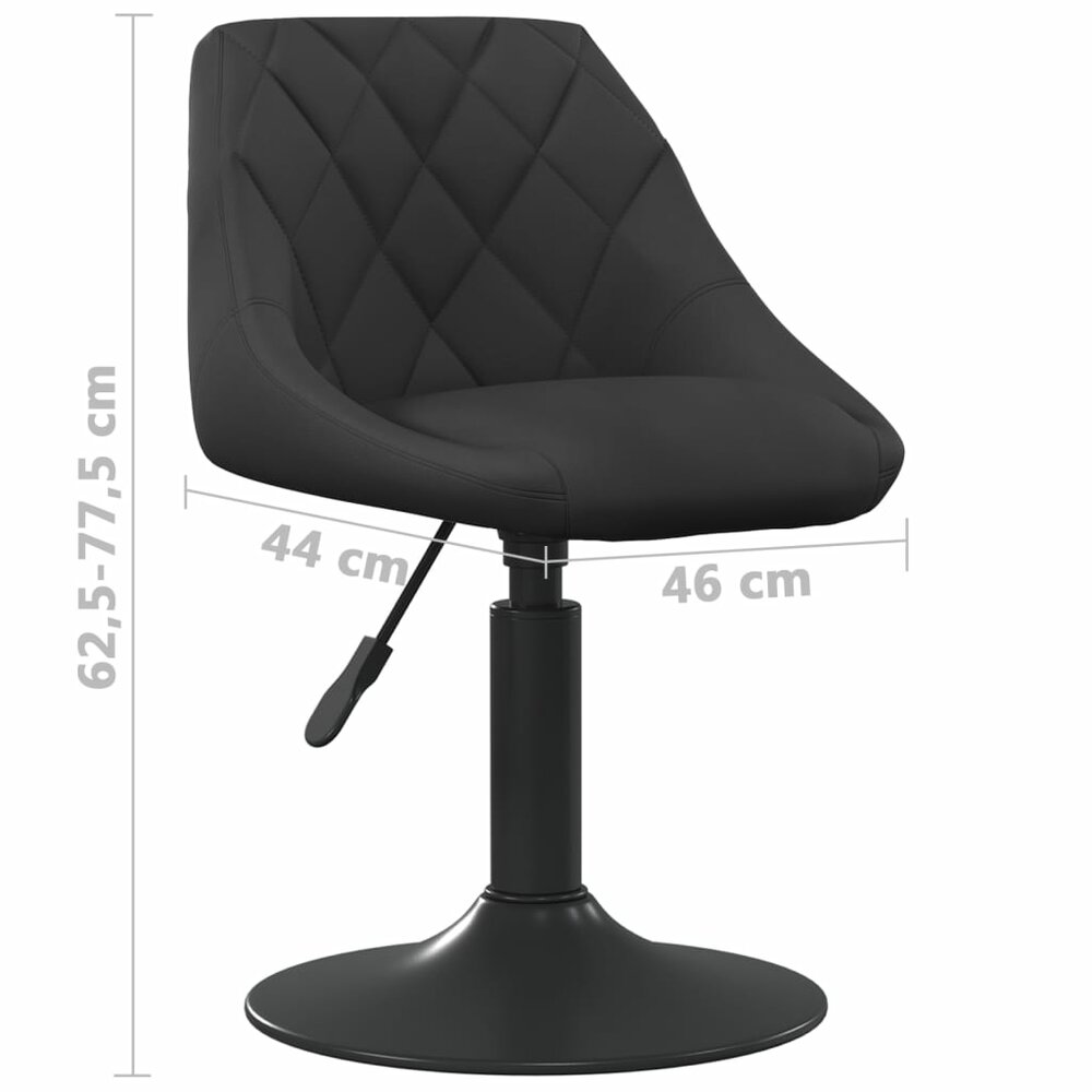 Eetkamerstoelen draaibaar 2 st fluweel zwart