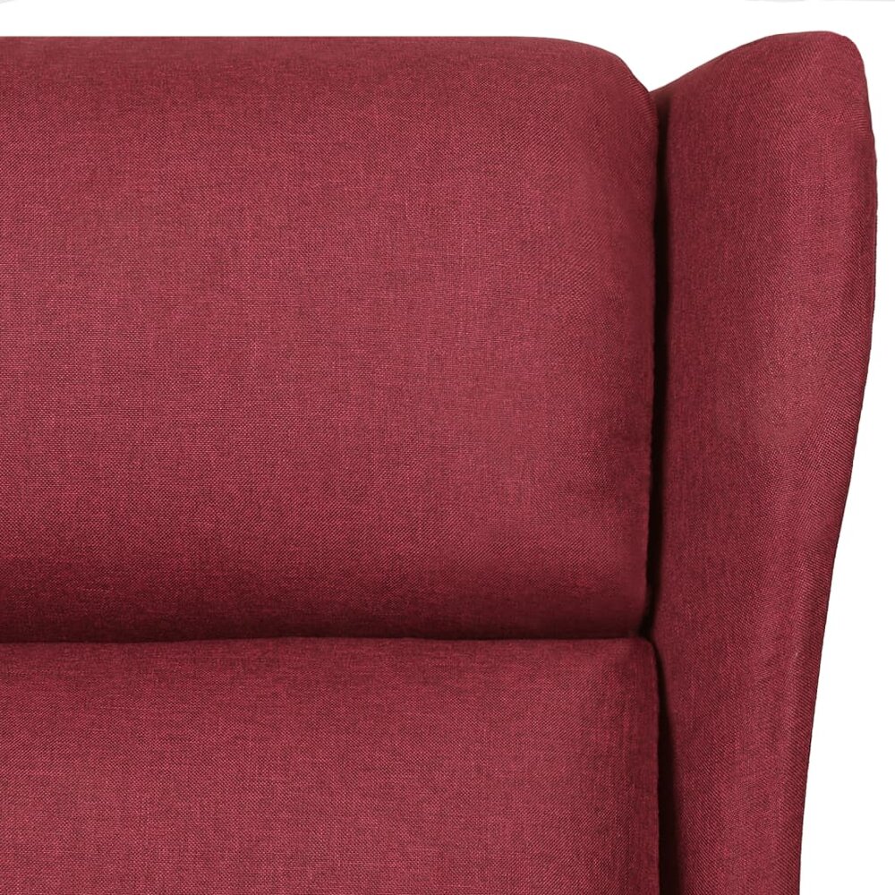 Fauteuil verstelbaar stof wijnrood
